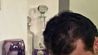 Pussied hairy brunette milf fucked in the couch