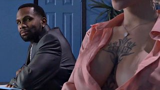 Blonde big tits in the agency