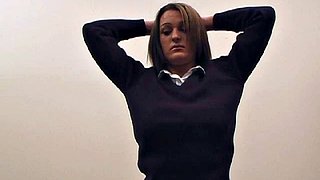 spanked then sitting with white panties on knees