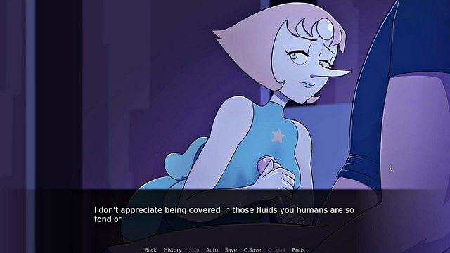 Pearl Jerks Just_Shady to Huge Cumshot in Hentai Gem Blast 4