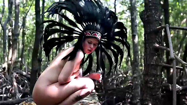 butt naked in the woods