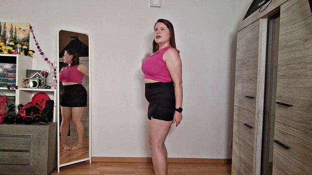 Naughty Coworker Striptease - Slow Office Tease in Tight Outfit