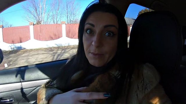 Cheating wife goes fur-coat shopping with her husband s friend. She will suck his cock out-door 221