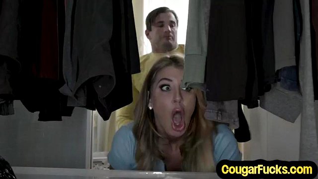Bigtitted horny MILF cuntpounded by BF