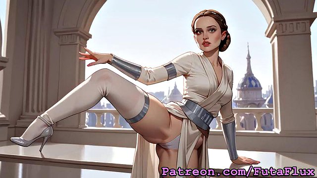 Futanari padme amidala masturbating