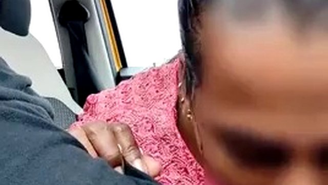 Desi maid obeys orders and performs a marathon blowjob in the car