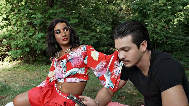 MOMMY4K. Horny Mommy is too sneaky and used her chance to fuck a young cock hard on the grass