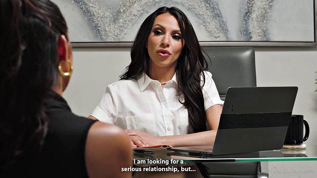 GIRLSWAY - Hot Babe Kylie Rocket Realizes She Ghosted Her Job Interviewer Hime Marie On A Dating App