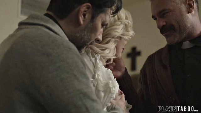 Lexi Lore Gets Purified from Sinful Lust by Charles Dera, Tommy Gunn and Tommy Pistol in Wild Double Pen