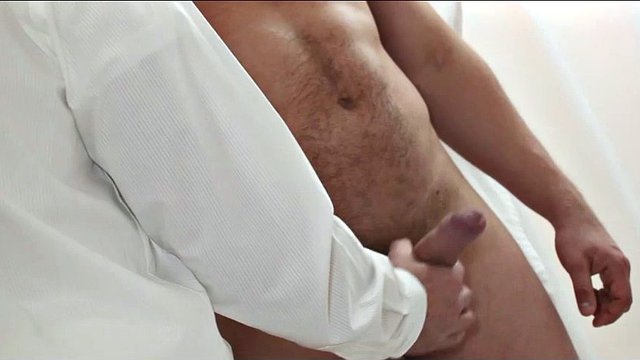 Gay perv doctor sucks his patient's big hard cock