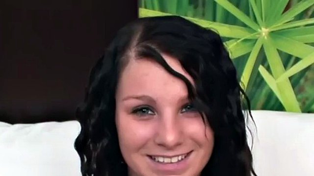 Raven-haired teen makes her amateur porn debut