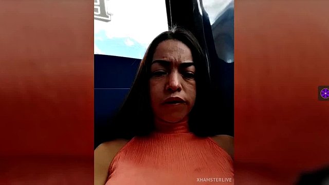 MV538****FLSAH IN BUS IN SEXY DRESS