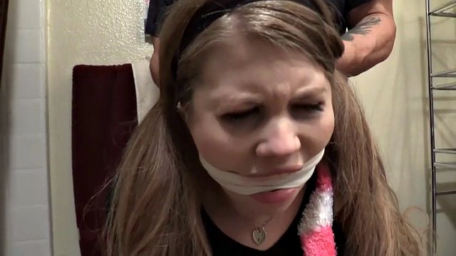 Busty teen with piggy valley bound and humiliated