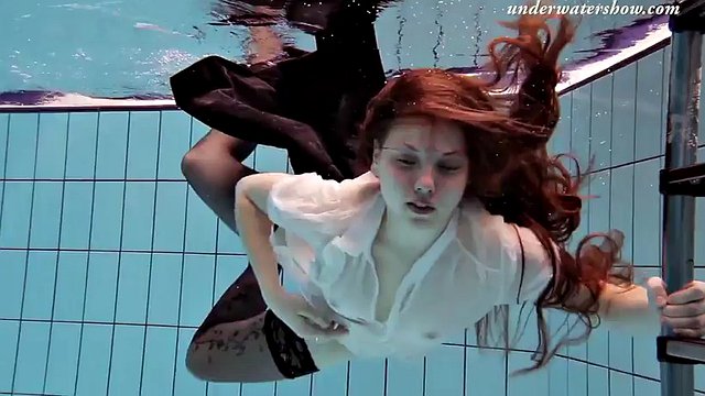 Salaka Rybkina naked in the pool