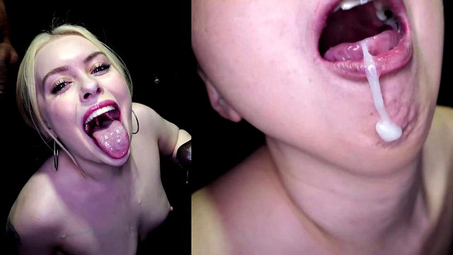 Haley Spades and Monique Mae's 17 Bukkake Cumshots