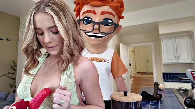 Shaved Teen Becky Summer Strokes and Blows PornDude