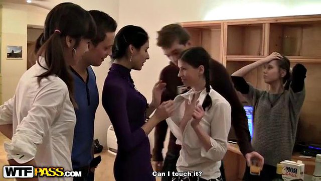 Horny students have wild sex at party