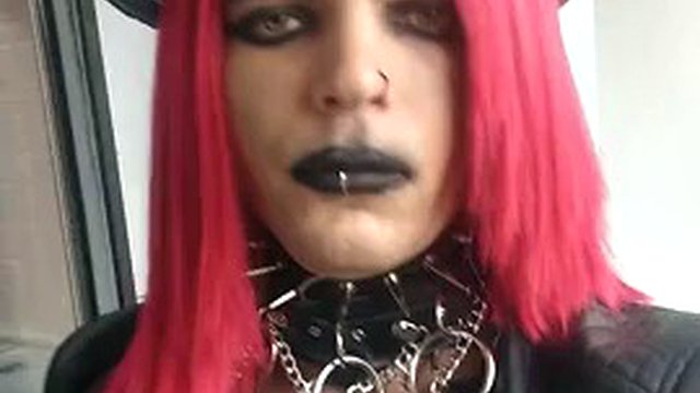 Goth sissy CD smoking hot
