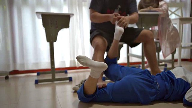 chinese tickle in white socks