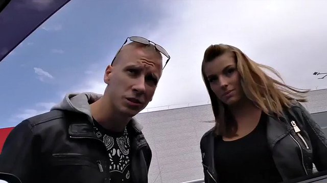 HUNT4K. Slutty girl has dirty sex in the car in front of bf