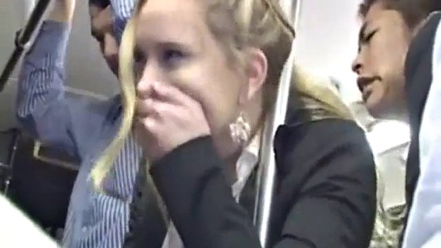 blond groped to multiple orgasm on bus & fucked