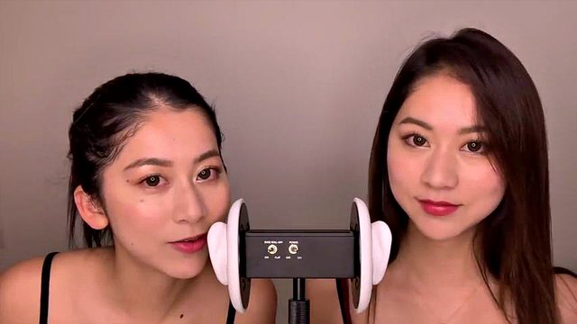 Real Japanese Twins Sexy Ear Licking ASMR: Amateur, Babe & Asian Porn