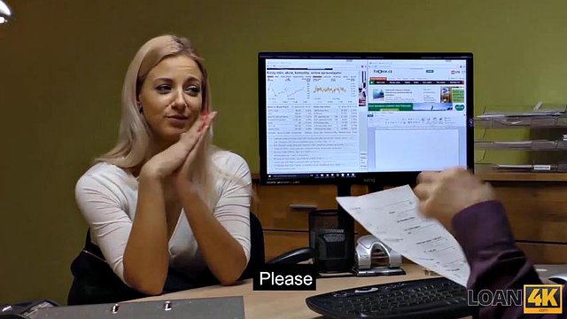 LOAN4K. Woman gives pussy to the lender and waits for some money back: Missonary, Blonde & Milf Porn
