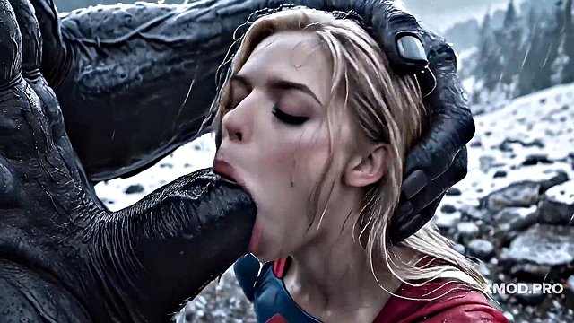 Horny Long-Haired Superwoman Takes Rough Anal Pounding