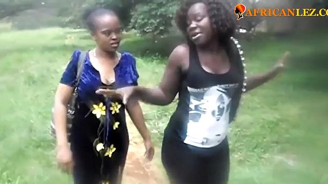 A walk in the forest of an innocent African BBW turns into intense lesbian sex