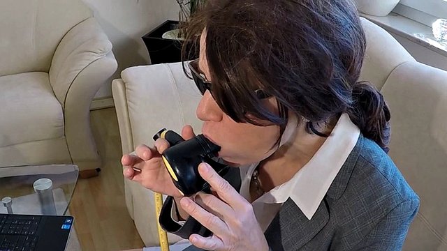 Business woman with scuba gear