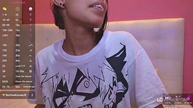 Skinny Latina Teen's Natural Big Tits Close-Up