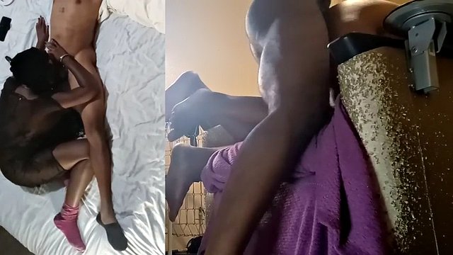 Σπιτική ερασιτεχνική swinger slim έβενος μιλφ με μεγάλα βυζιά 11
