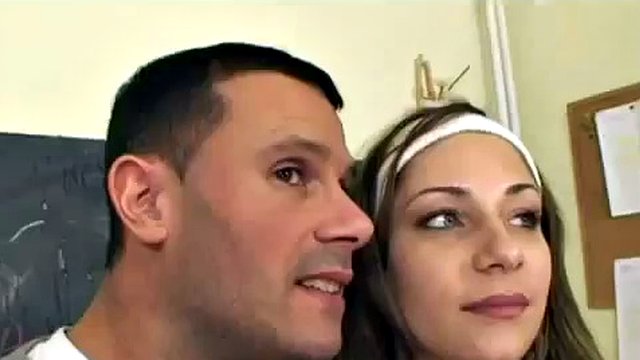 Naughty schoolgirl fucks her teacher