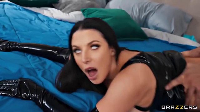 Angela White's Big-Tits Latex Footjob Has Will Pounder Begging to Pound