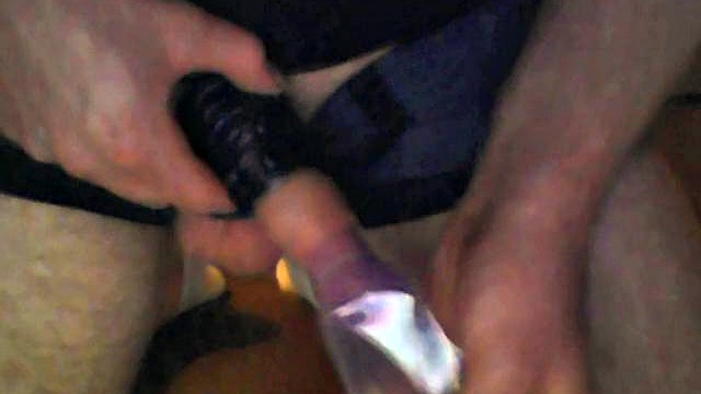 Dick And Balls With Rings Cochead Vacuum Milking Suck Game With Small Bottle