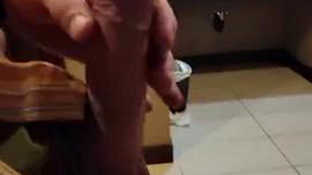 johnholmesjunior in very real super risky solo show in mens public bathroom