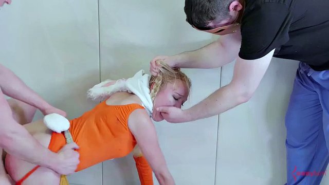 Piledriver anal domination with cute blonde cosplay sex slave