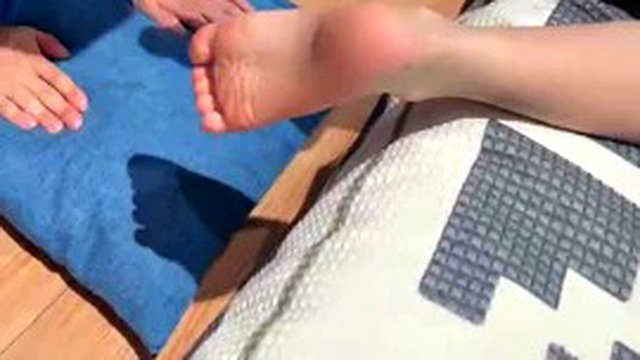 Chinese femdom feet licking