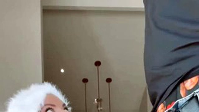 Blonde slut Viking Barbie's solo show