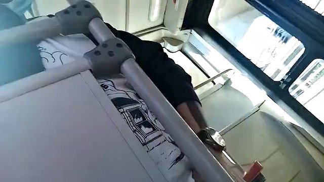 Cum on the bus