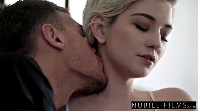 Blonde Skye Blue's Huge Natural Tits Jiggle Wildly as She Rides Massive Cock in Intense Les