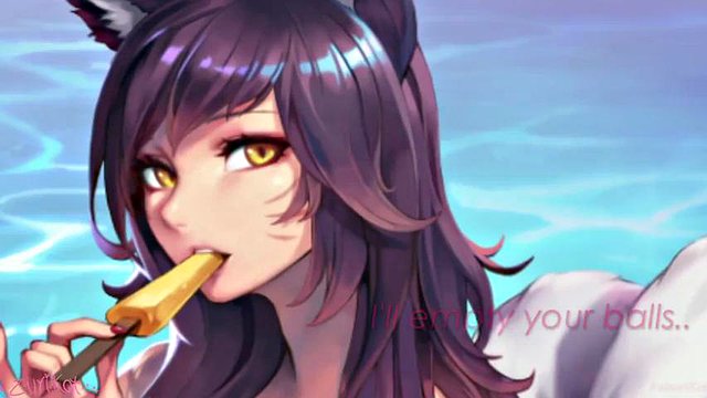 Paiur Island Pt. 2 JOI League of Legends Hentai Anime Ahri 剎 LoL [Zuricat]