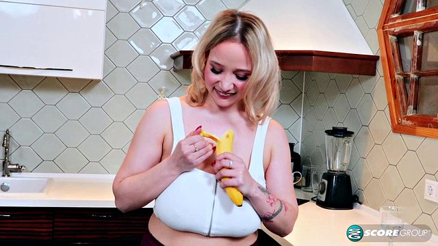 Katie Rose Flaunts Big Tits as Chef