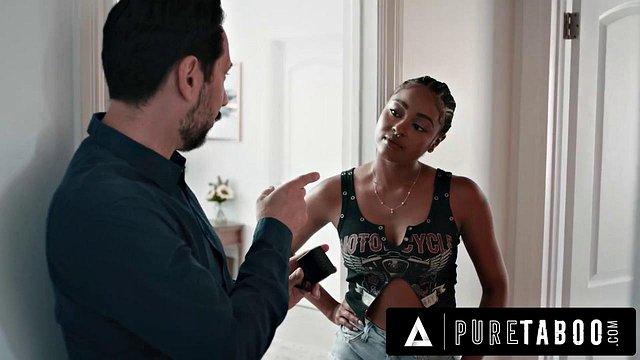 PURE TABOO Naive Destiny Mira Catches Creepy Overprotective Stepdad Putting Cameras Around The House: Porn