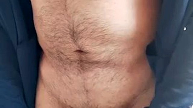 The big boss masturbates in the chat and a lot of precum comes out of his penis