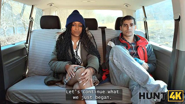 HUNT4K. We were caught by strangers during blowjob in public ft. Vicky Menage & Stanley Johnson: Porn