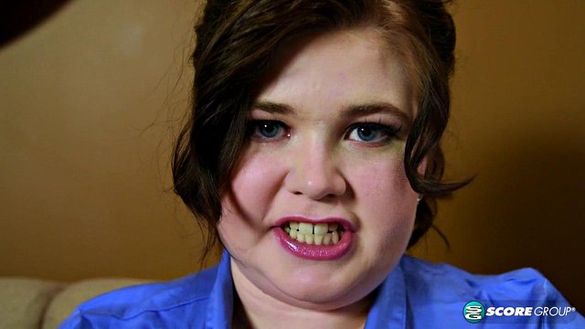 Savana Blue's Big Tits Intern Strip