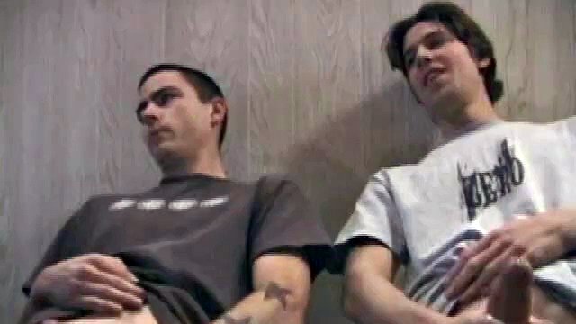 In this hot double masturbation scene, Dan and Jayden get naked and start fucking on a glass table. The camera is positioned under the glass, capturing all the stroking action and cum shooting from their throbbing cocks.