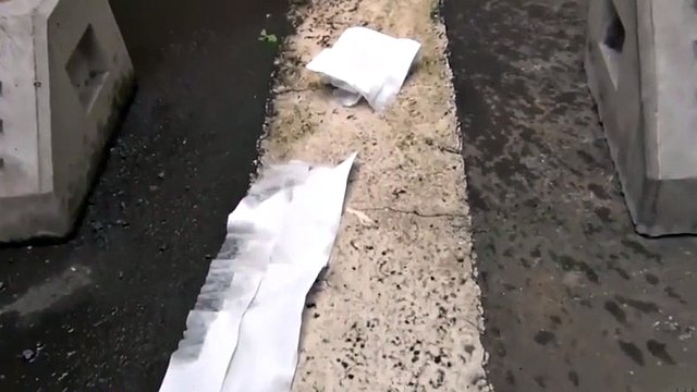 Nasty japanese babe caught while taking a pee in public