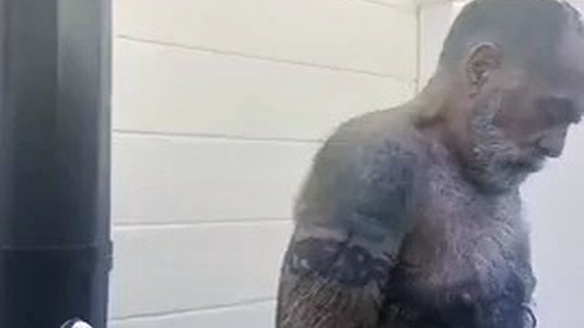 The exhibitionist in me, naked on the street, stroking in the shower